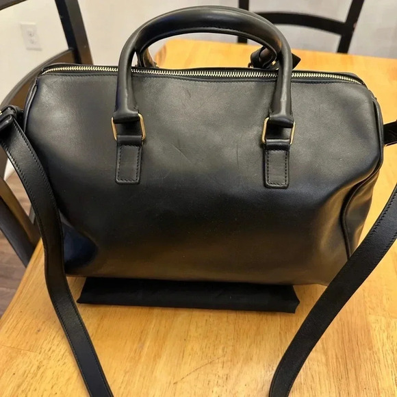 Yves Saint Laurent Classic Duffle 6 Handbag 2Way Color Block calfskin Leather - Picture 2 of 15